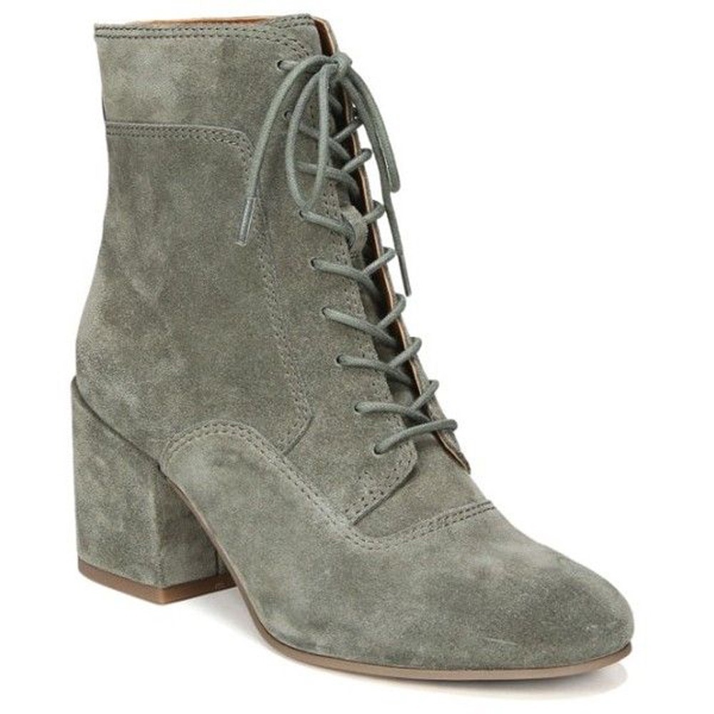 Franco Sarto Pastoral Green Suede Ankle Boots 7.5